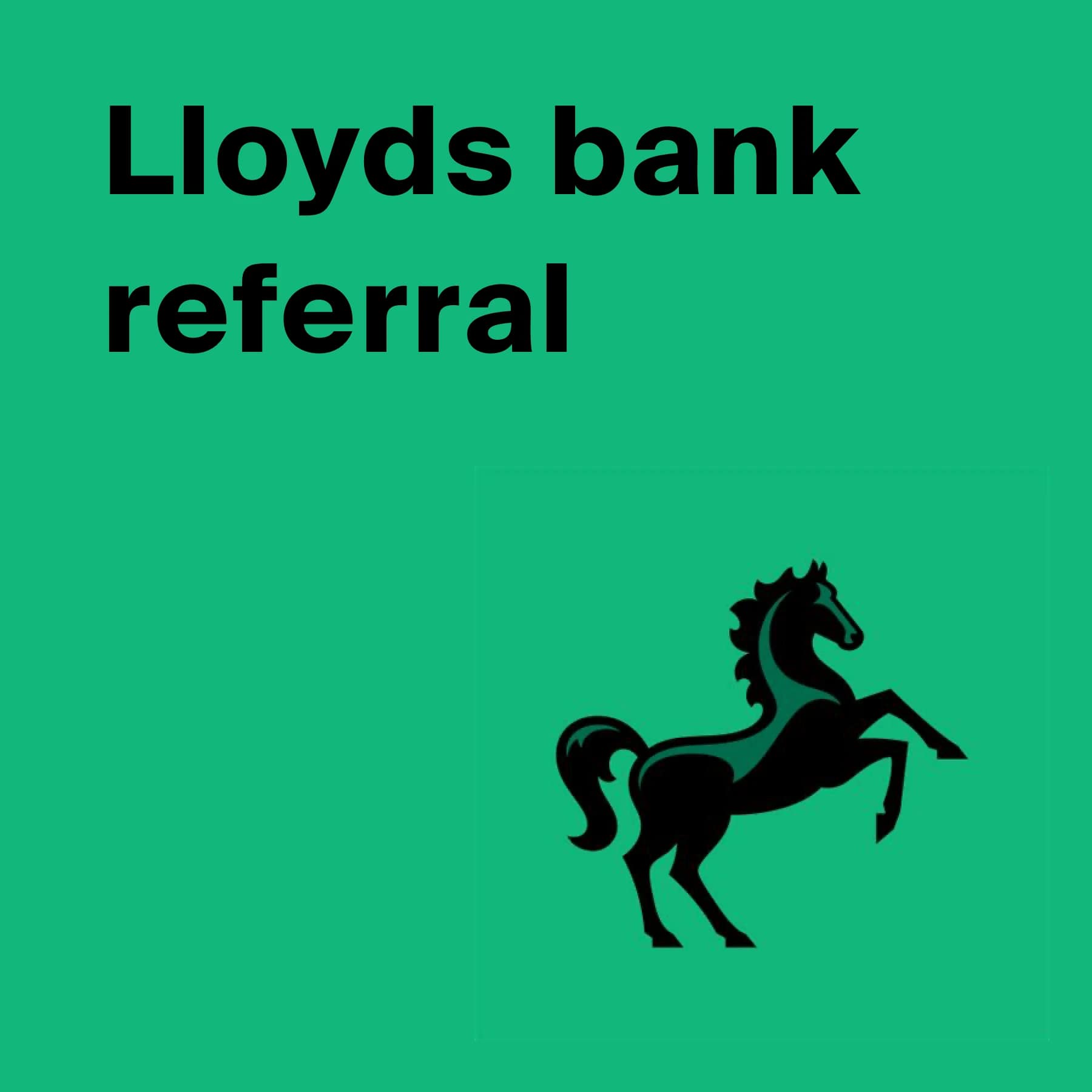 Lloyds bank referral code guide showing QR code sign-up flow