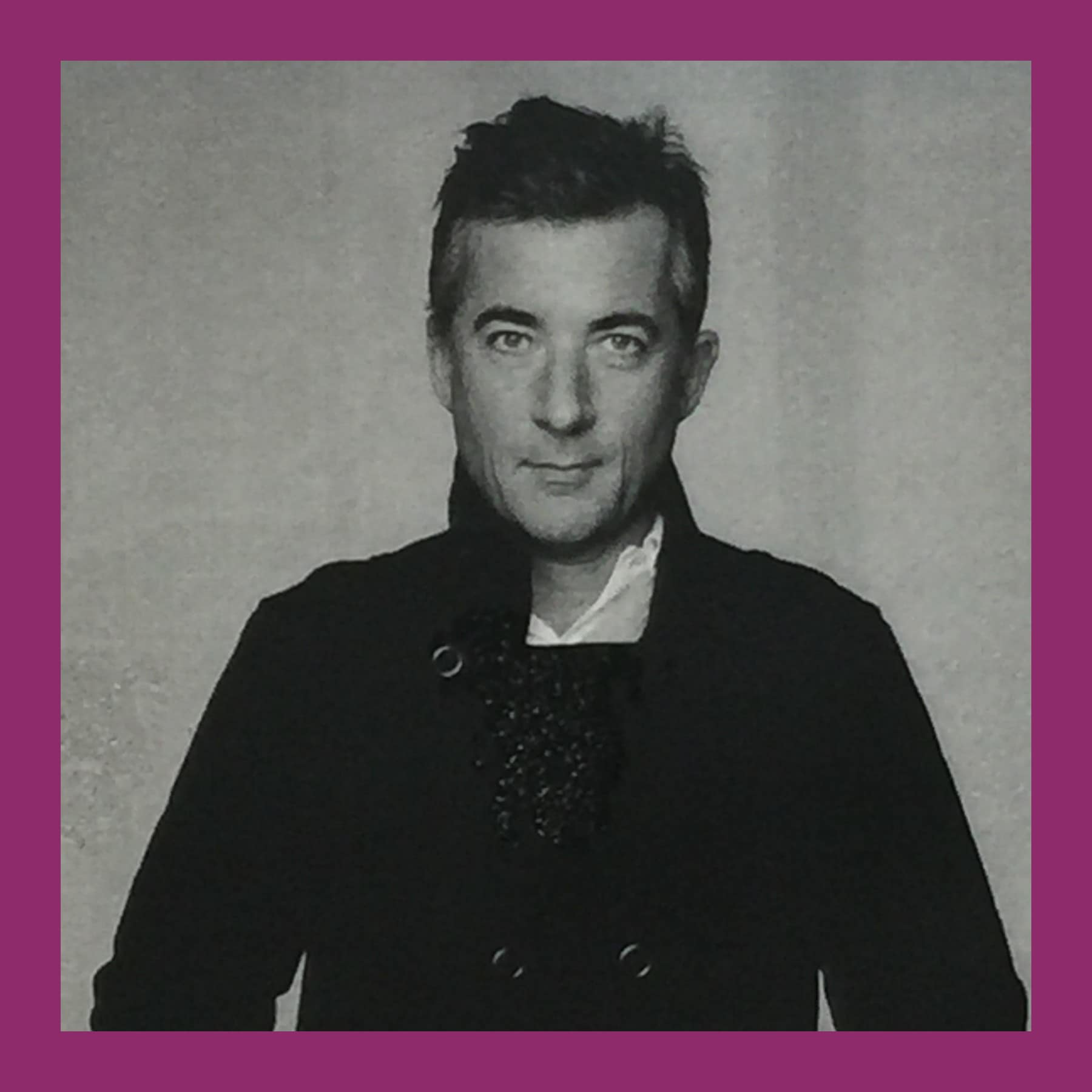 Black and white portrait of the photographer Fergus Greer