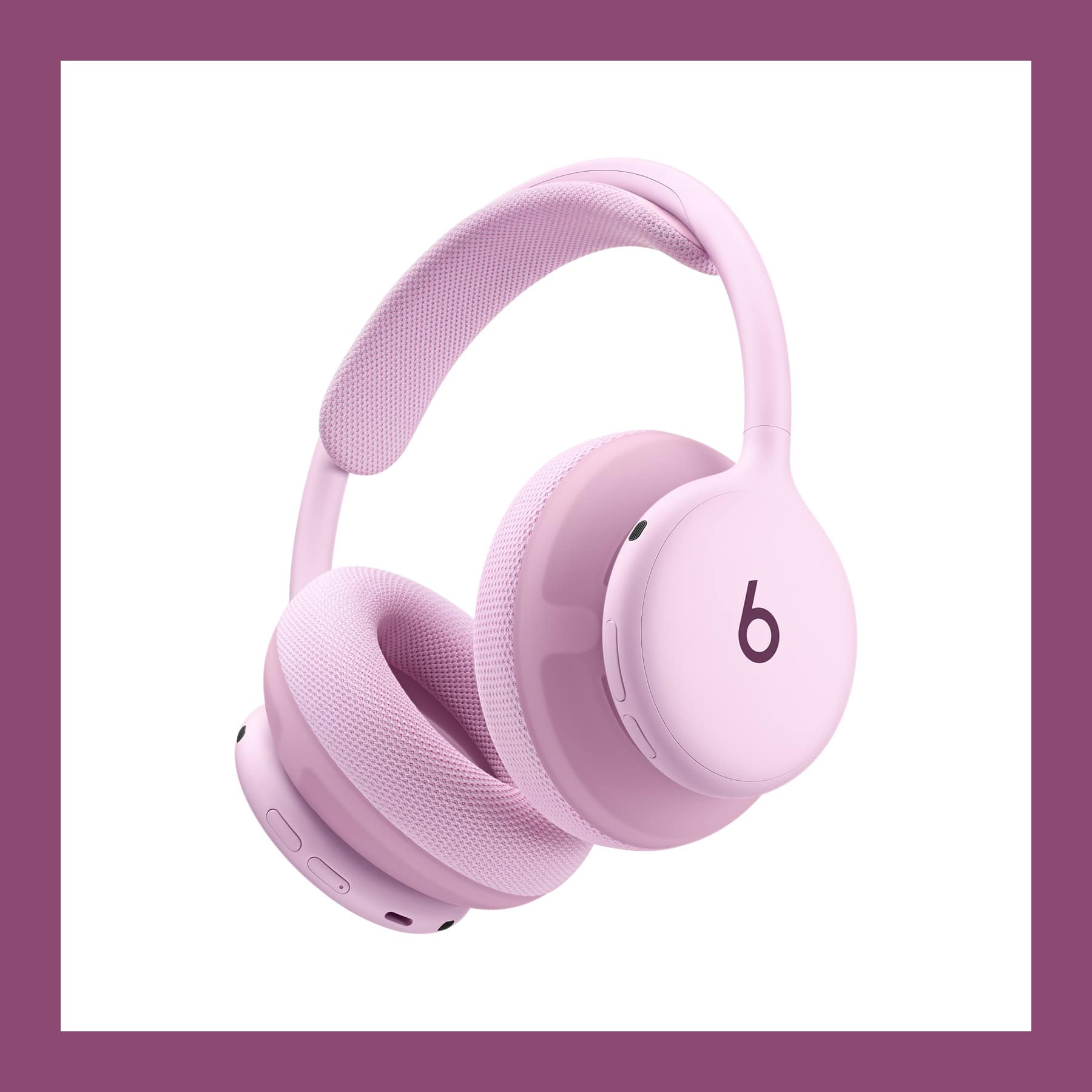 Beats 360 over-ear headphones in Pink with matching knit ear and headband cushions