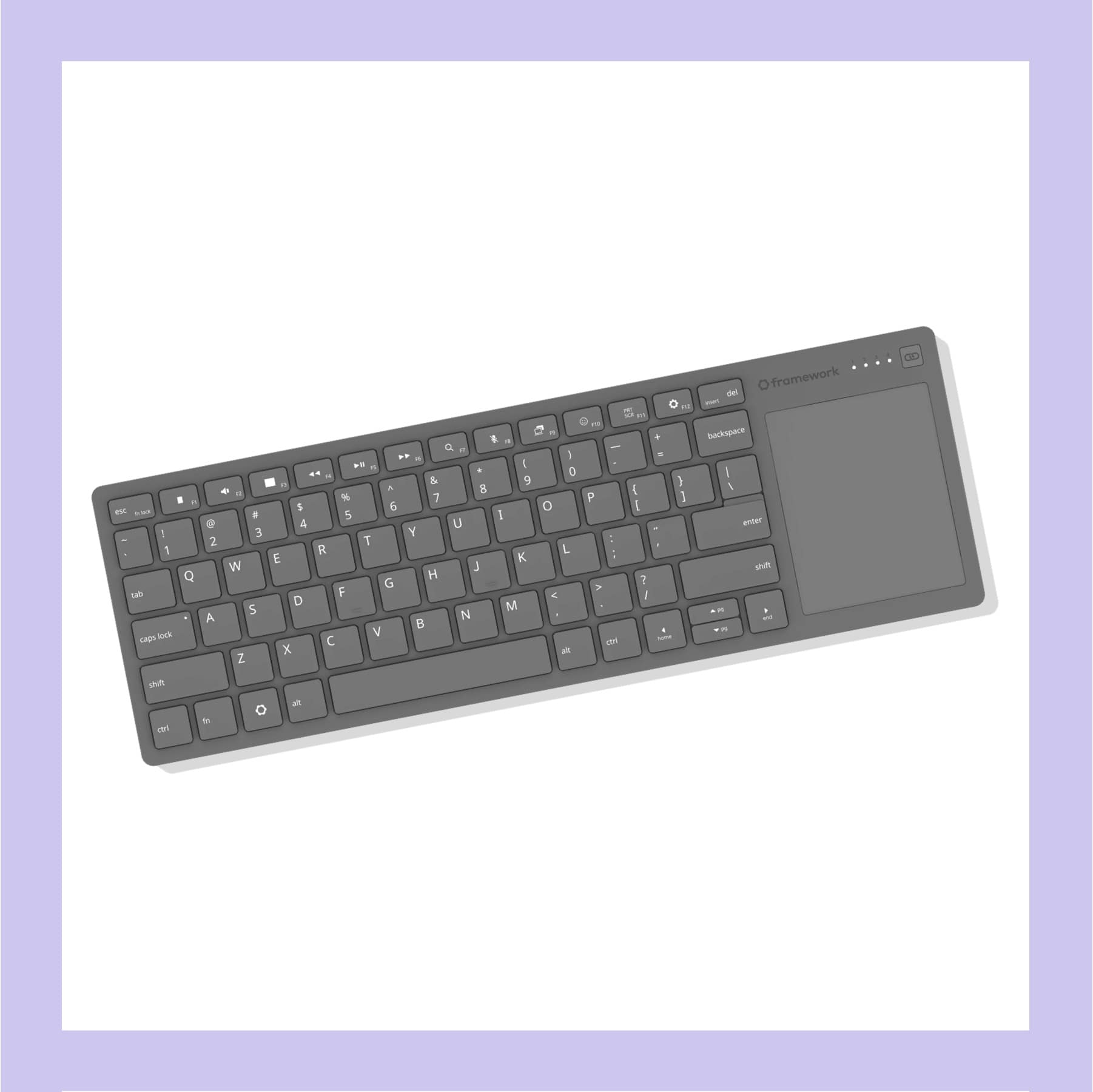 Framework Wireless Touchpad Keyboard, a slim wireless keyboard with a built-in trackpad
