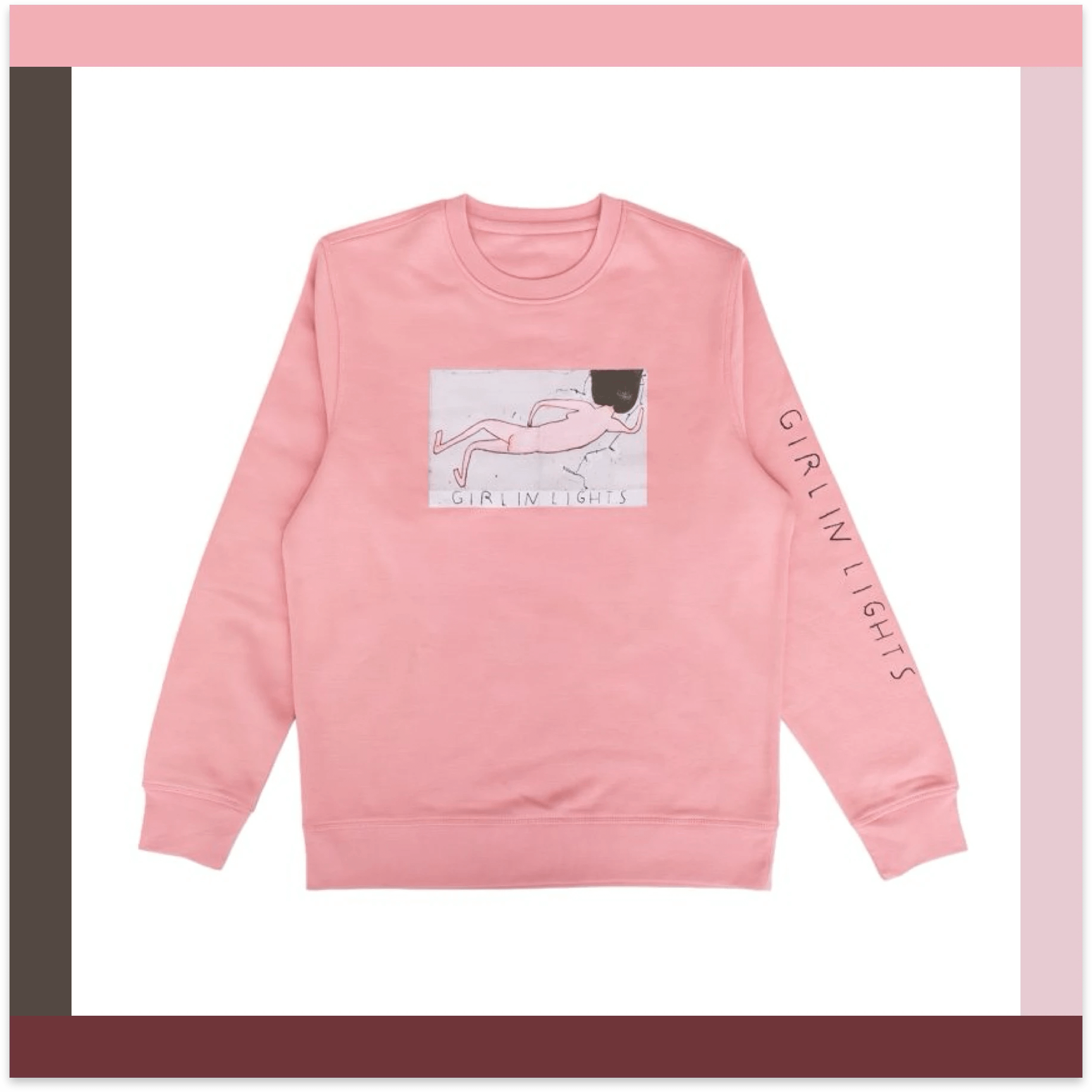 Rose Wylie Girl in Lights pink sweatshirt from the Royal Academy exhibition