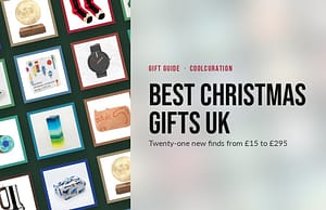 Flatlay of the best Christmas gifts UK 2026 picks, from a furoshiki and socks to a moon lamp and a watch