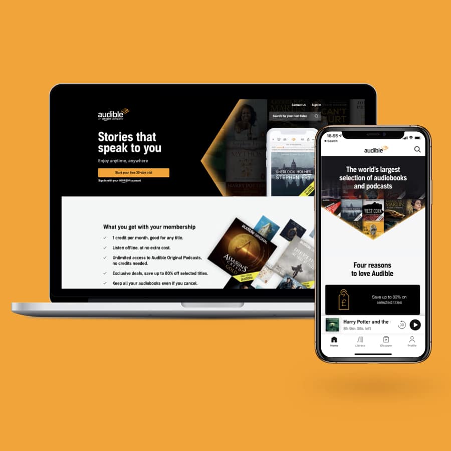 Audible gift membership sign-up screen