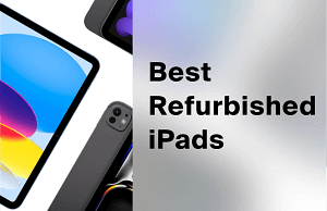 Best refurbished iPads UK 2026 with several Apple iPads on a gradient background
