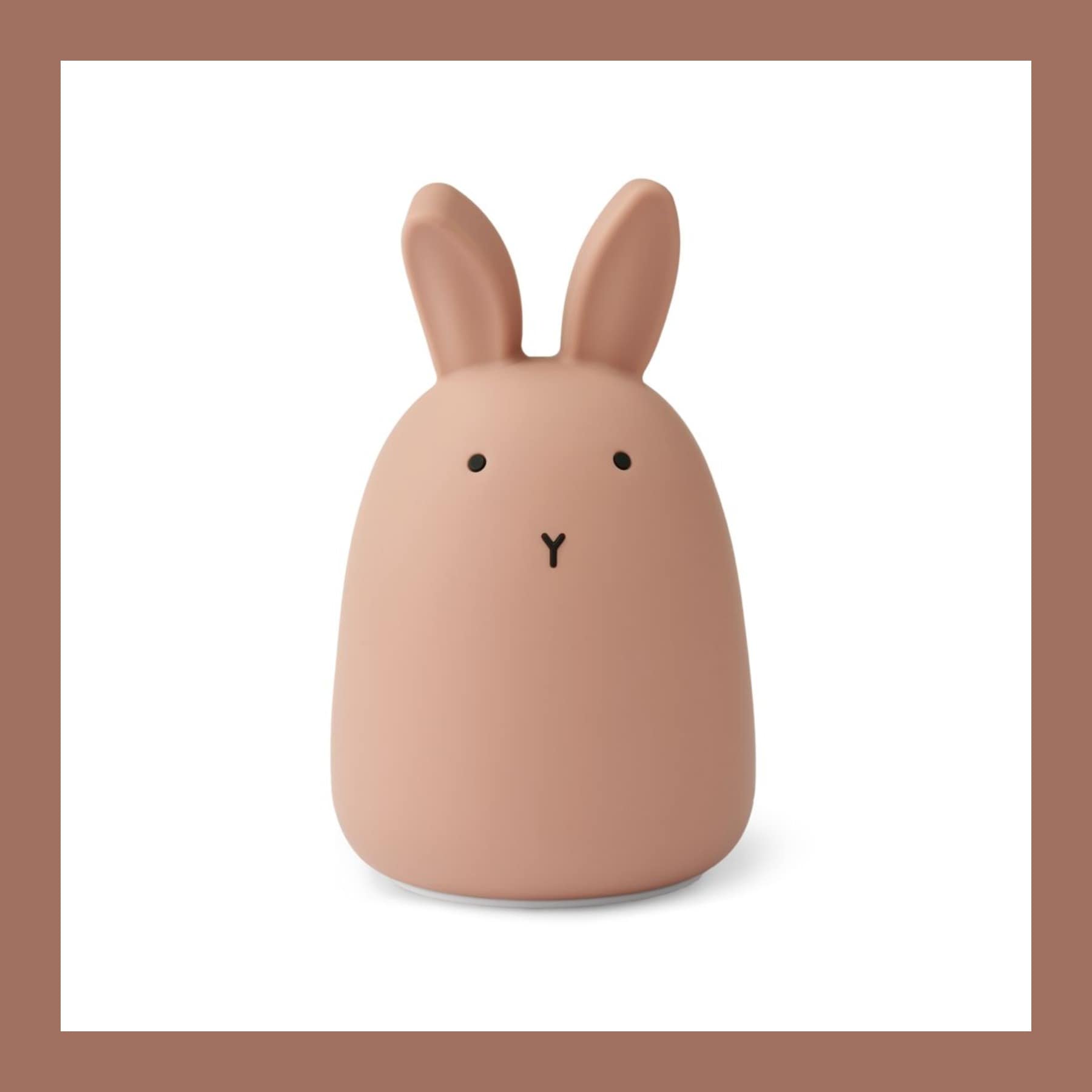LIEWOOD Winston silicone night light shaped like a rabbit, in dark rose
