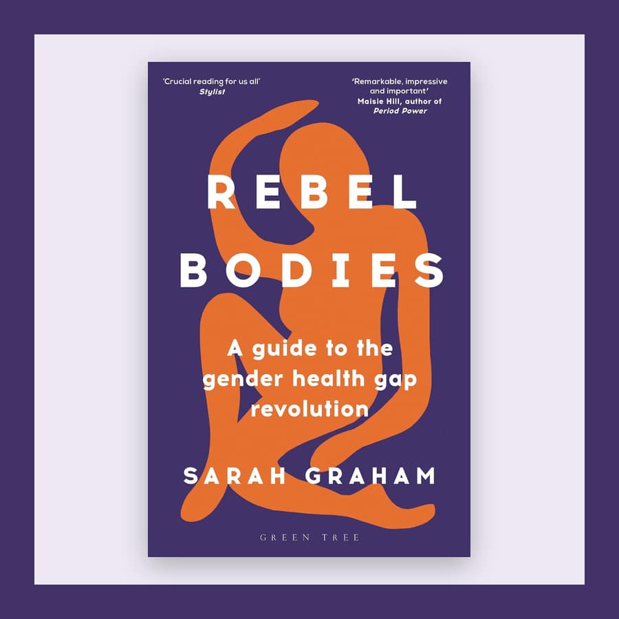 Cover of Rebel Bodies by Sarah Graham on a pale lilac ground with a deep purple border