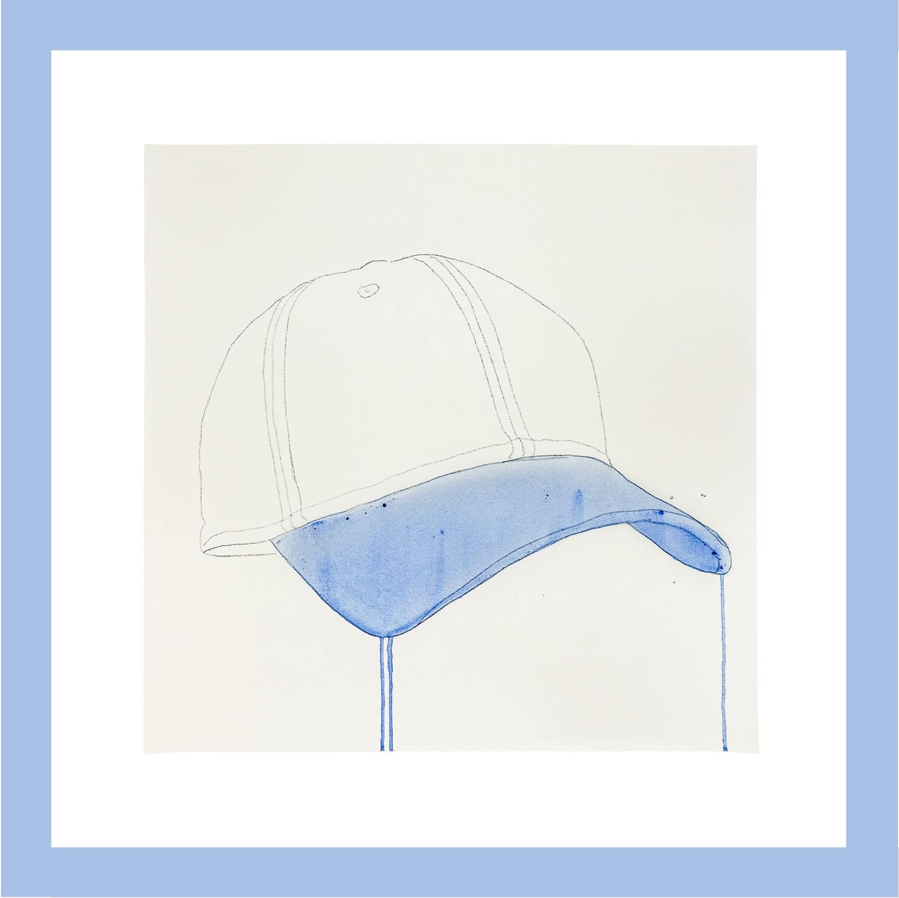 Ryan Gander RA print, Crying Hat lost without communication, a square screenprint edition