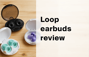 Loop Quiet 2 earplugs in a white case beside a black case, with the text Loop earplugs review