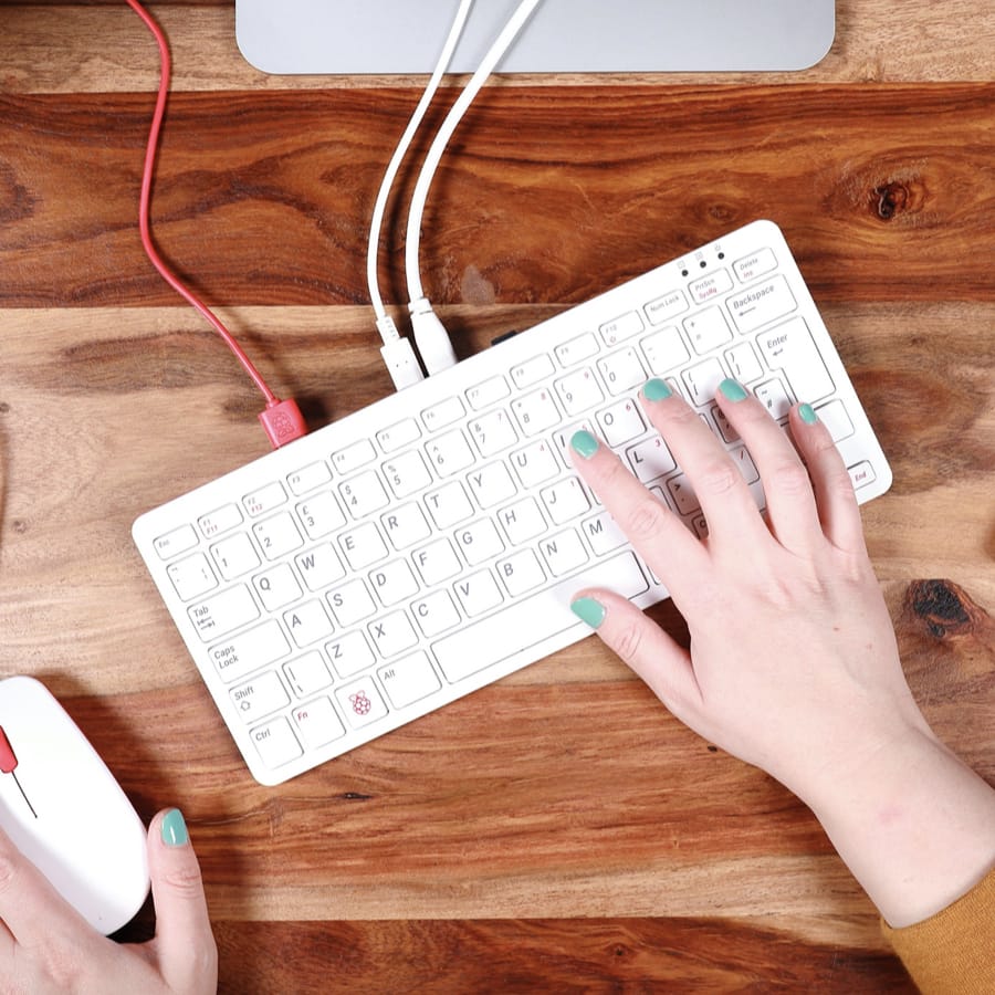 Raspberry Pi 400 computer in a keyboard