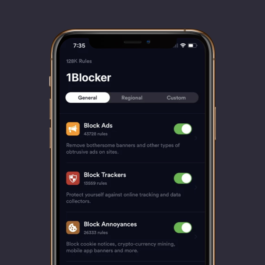 1Blocker ad blocker app