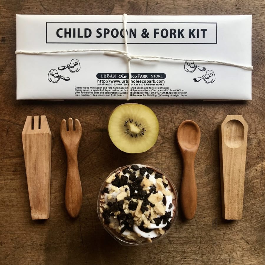 JAPANESE CHILD SPOON & FORK WHITTLING DIY KIT