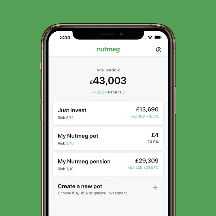 nutmeg ESG investing bonus code referral link phone mockup