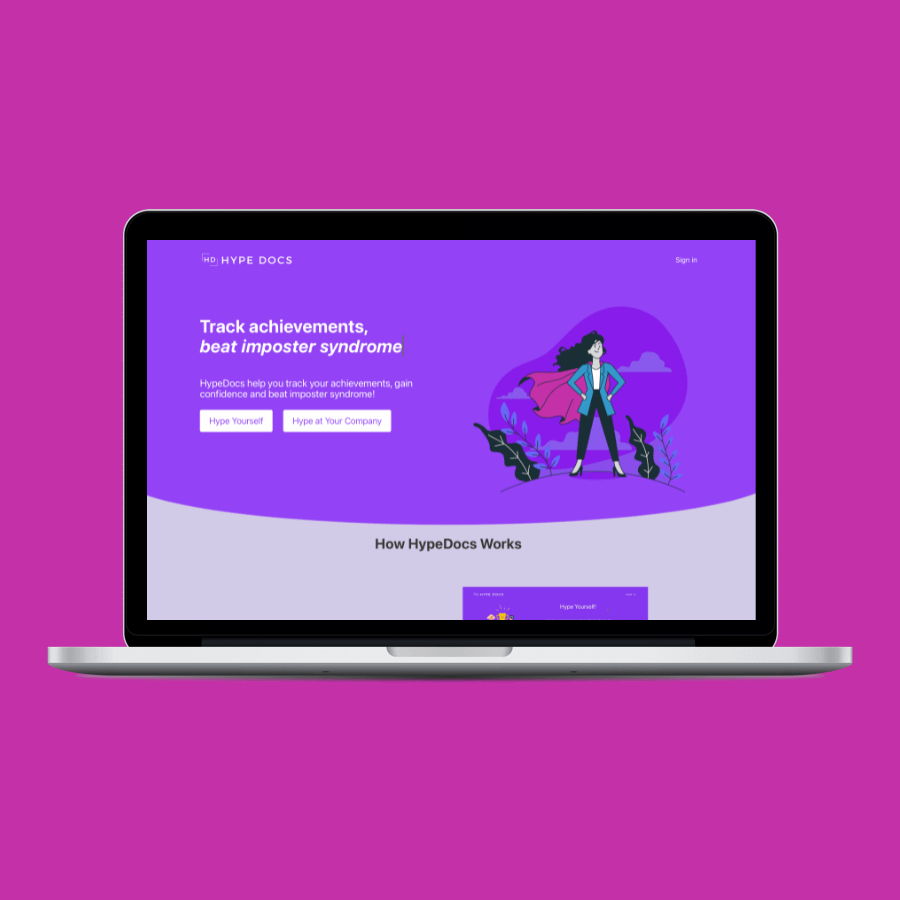 Hype docs - track your achievements, gain confidence and beat imposter syndrome!
