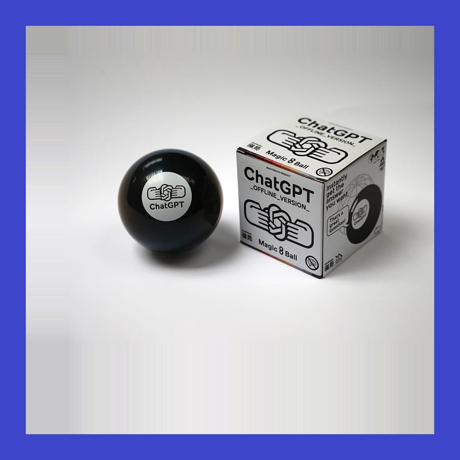 Darren Cullen ChatGPT Magic 8 Ball, Satirical Art Object UK – £40