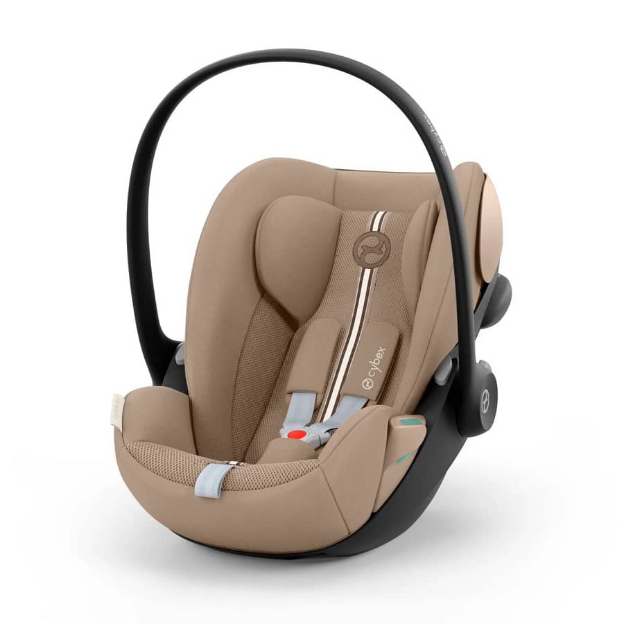 Cybex Cloud G i-Size car seat in beige with 180-degree rotation