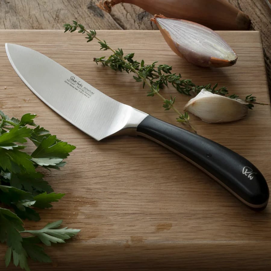 Robert Welch Signature Cook’s Knife – the perfect gift for foodies, featuring a sleek stainless steel blade and ergonomic handle for precision cooking
