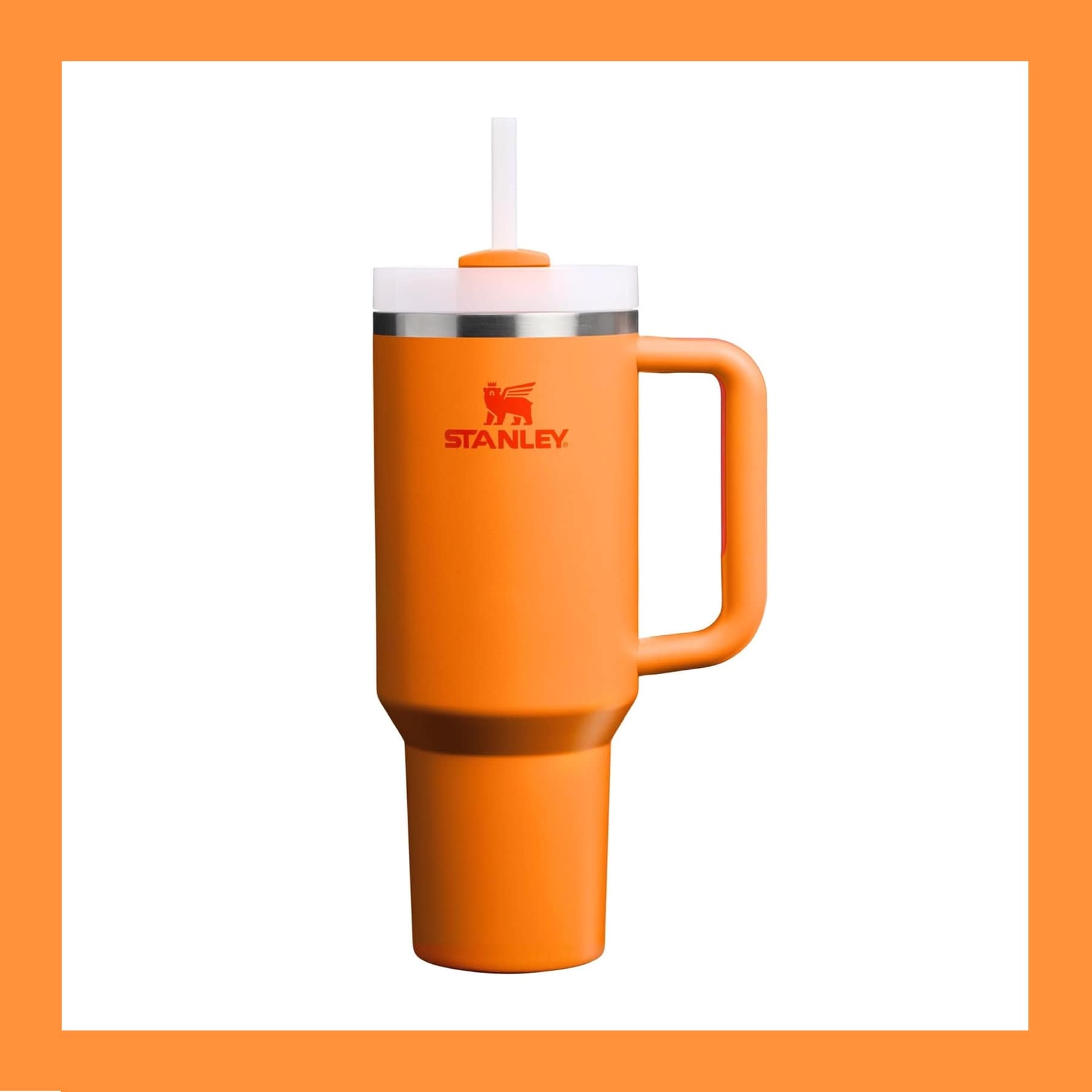 Stanley Quencher H2.0 tumbler in goldenrod coral, 1.2 litres
