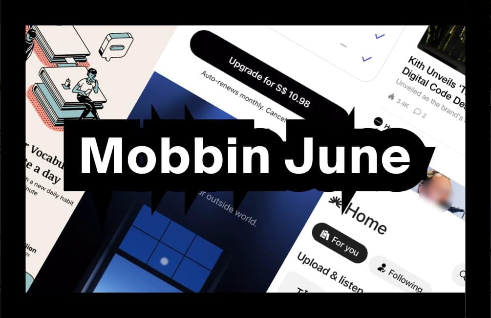 Cover for the June 2026 Mobbin new apps roundup